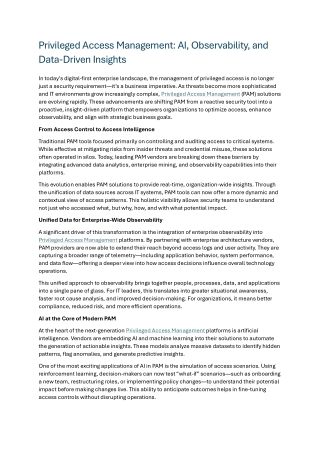 Privileged Access Management