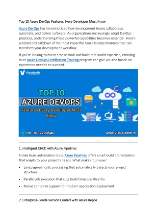 Azure DevOps Training Online | Azure DevOps Course