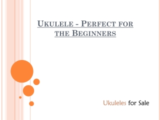 Ukulele - Perfect For The Beginners