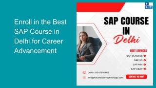 Enroll in the Best SAP Course in Delhi for Career Advancement