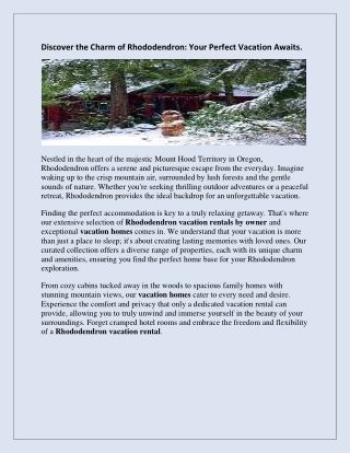 Rhododendron Vacation Rentals By Owner: Unique Local Stays