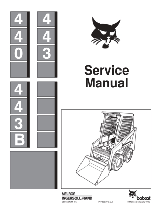 BOBCAT 440 SKID STEER LOADER Service Repair Manual Instant Download