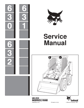 Bobcat 630 Skid Steer Loader Service Repair Manual Instant Download