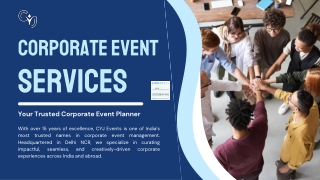 CYJ Events - The Trusted Name in Corporate Event Management in India