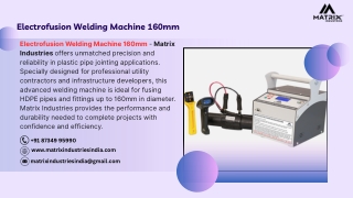Electrofusion Welding Machine 160mm