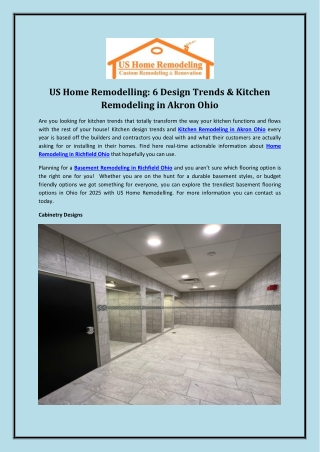 Kitchen Remodeling in Akron Ohio