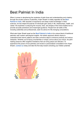 Best Palmist In India