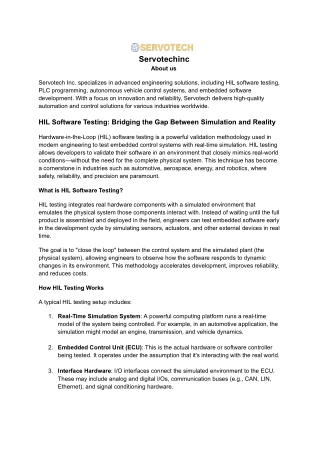 HIL Software Testing