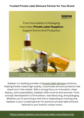 Trusted Private Label Skincare Partner for Your Brand