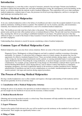 Uncovering the Truth Behind Alleged Medical Malpractice
