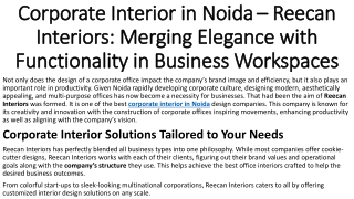 Corporate Interior in Noida Makeovers That Matter - Reecan Interiors