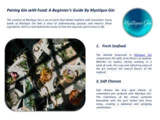 Pairing Gin with Food & 5 Gin Cocktails to Elevate Your Party