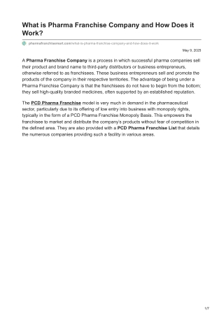 What is Pharma Franchise Company and How Does it Work?
