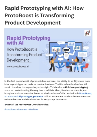 Rapid Prototyping with AI: How ProtoBoost is Transforming Product Development