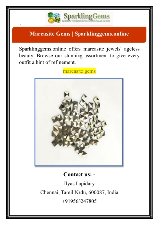 Marcasite Gems | Sparklinggems.online