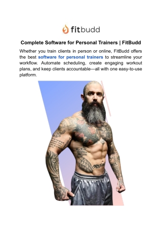 Complete Software for Personal Trainers _ FitBudd