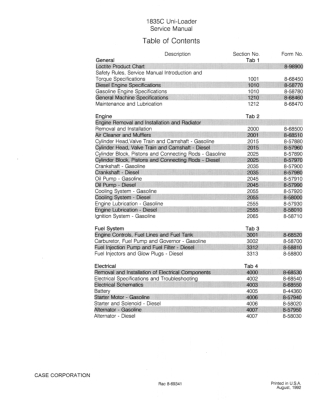 CASE 1835C UNI-LOADER Service Repair Manual Instant Download