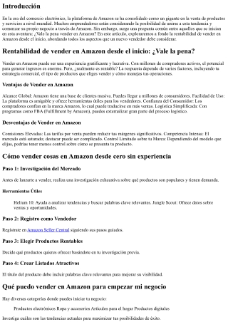 Rentabilidad de vender en Amazon desde el inicio: ¿Vale la pena?