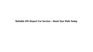 JFK Airport Car Service