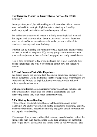 Luxury Rental Office Retreats - Krish