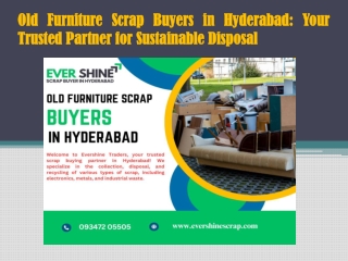 Old Furniture Scrap Buyers in Hyderabad Your Trusted Partner for Sustainable Disposal