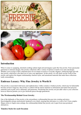 Welcome Luxury with Fine Jewelry Collections
