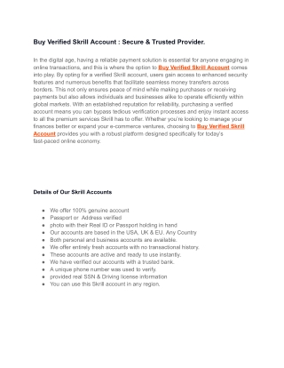 Buy Verified Skrill Account - The Ultimate Handbook for Online Business Owners