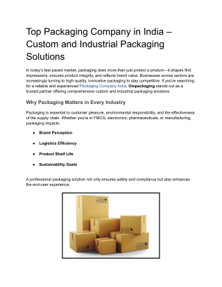 Packaging Company India