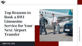 Top Reasons to Book a BWI Limousine Service for Your Next Airport Transfer
