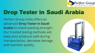Drop Tester in Saudi Arabia