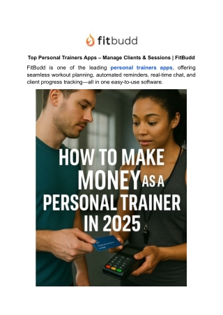 Top Personal Trainers Apps – Manage Clients & Sessions _ FitBudd