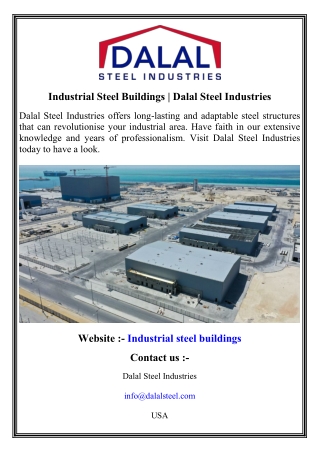 Industrial Steel Buildings   Dalal Steel Industries
