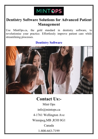 Dentistry Software Solutions for Advanced Patient Management