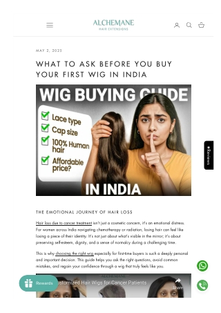 What to Ask Before You Buy Your First Wig in India