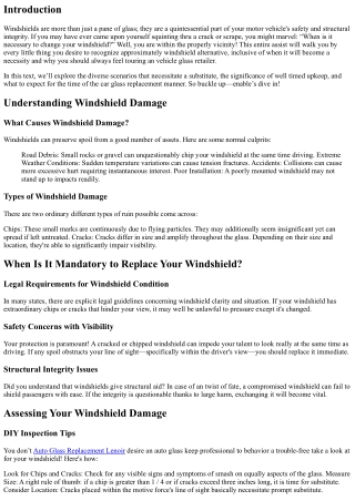 When Is It Mandatory to Replace Your Windshield?