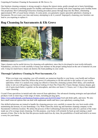Our Solutions: Rug Cleaning And More In Sacramento, Ca And Surrounding Areas