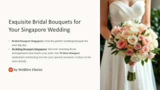 Exquisite Bridal Bouquets for Your Singapore Wedding