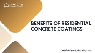 Benefits of Residential Concrete Coatings