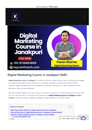 Digital Marketing Course in Janakpuri