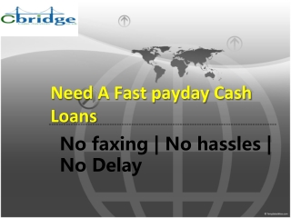 Fast Payday Loans to Get Cash Quickly