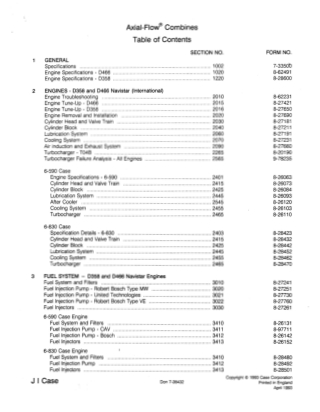 CASE Axial-Flow 1680 Combine Service Repair Manual Instant Download