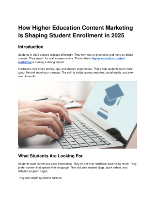 How Higher Education Content Marketing Is Shaping Student Enrollment in 2025
