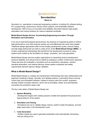 Model-Based Design Service