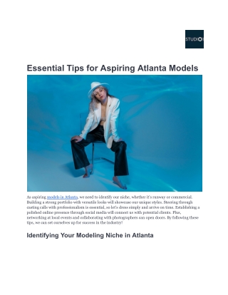 Essential Tips for Aspiring Atlanta Models