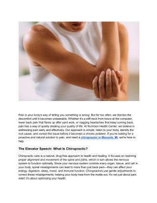 Where Do You Hurt_ A Chiropractic Approach to Solving Pain Before It Becomes Chronic