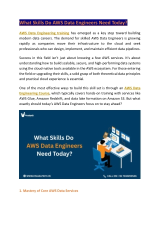 AWS Data Engineering online training &  AWS Data Analytics
