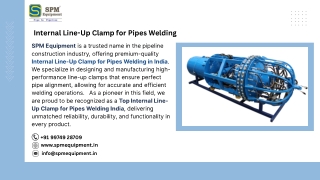 Internal Line-Up Clamp for Pipes Welding