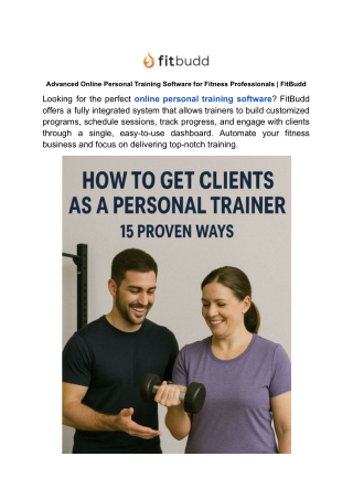 Advanced Online Personal Training Software for Fitness Professionals _ FitBudd