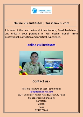 Online Vlsi Institutes Takshila-vlsi.com