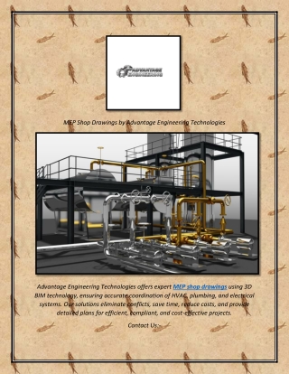 MEP Shop Drawings by Advantage Engineering Technologies